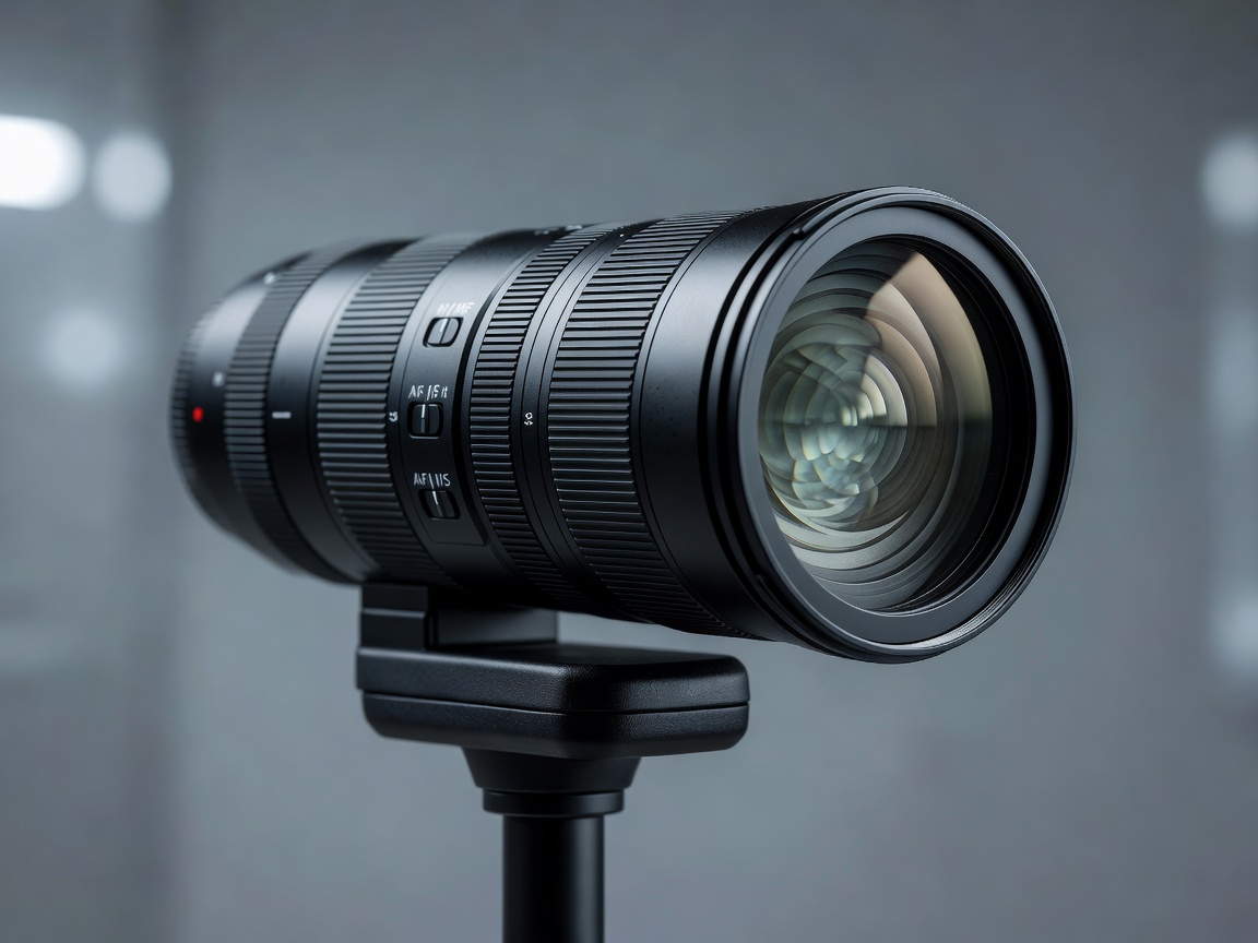 Professional camera telephoto zoom lens optics capturing sharp long-range focal details